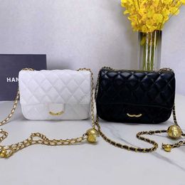 2023 Designer Bag New fashion square clamshell bag small Gold Ball sheepskin classic brand gold lettering Teto crossbody bag purse