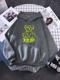 Women's Hoodies Zero Hug Given Green Bear Women Hoody Autumn Shoulder Drop Pullover Simple Full Sleeve Tracksuit Sports Comfortable