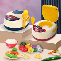 Kitchens Play Food Children Kitchen Toys Rice Cooker Model Pretend Play Simulation Kitchen Appliances for Food Accessories Toy Playing House Gifts 230721