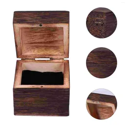 Jewellery Pouches Customise Wedding Ceremony Decorations Ring Storage Case Wood Wooden Box Watch Container Retro Paulownia