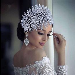 Luxury Crystal Bridal Tiara Wedding Hair Jewelry Golden Rhinestone Bridal Hair Accessories Wedding Headpieces3410