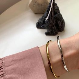 Bangle Silver Color Bracelet For Women Trend Elegant Vintage Irregular Texture Bangles Girl Party Jewelry Lover Gift