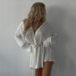 Women's T Shirts 2023 Summer Loose Casual Ruffle Edge Shirt Fashion Versatile Solid Colour Single Breasted Cardigan Top