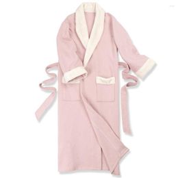 Women's Sleepwear 2023 Women Cotton Robe Pajamas Winter Autumn Soft Comfortable Home Dressing Nightwear Casual Kimono Bathrobe Gown