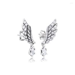 Stud Earrings 2023 Christmas Gift Dangling Angel Wing For Women 925 Sterling Silver Earring Brincos Fine Jewellery