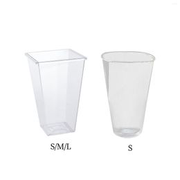 Vases Clear Flower Vase Aesthetic Transparent Unbreakable Acrylic Bucket For Bouquet Holder Restaurant Wedding