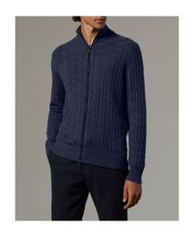 Mens Jackets Loro Piana Autumn Single Breasted Cashmere Dark Blue Business Casual Coat Jackets