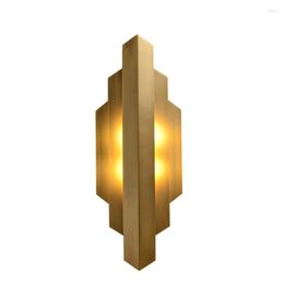 Wall Lamp Post Modern All-copper Serrated Shape Lamps Luxurious Deco Bedroom Bedside Study Background Sconces Lights Fixtures