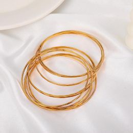 Bangle Fashion Simple Internet Celebrity Thin Circle Nine Piece Bracelet Set Retro Design Metal Geometric Women 040