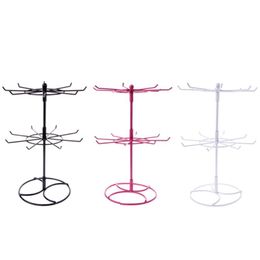 Metal Necklace Chain Bracelet Rotation display Holder fashion 2 tiers Jewellery Display Stand Rack scarves tie wig bracelet309e