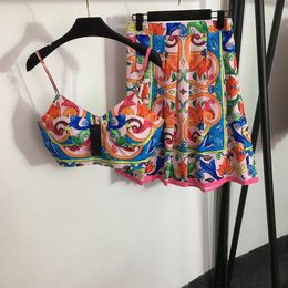 Women designer tracksuits fashion sexy sets summer two piece dress skirts set woman summer maxi print skirt womens clothes