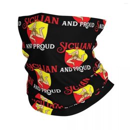 Scarves Italy Of The Sicily Flag Bandana Neck Gaiter Printed Wrap Scarf Warm Balaclava Hiking Fishing Unisex Adult All Season