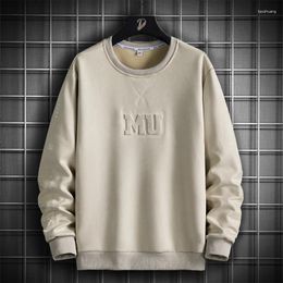 Men's Hoodies 2023 Autumn Mens Sweatshirt Suede Fabric Fleece 3D Digital Print Male Fashion Pullover Round Neck Long Sleeve Casual