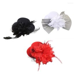 Headpieces Kids Fascinator Hats Girl Small Hat Tea Party Headdress Evening Fancy Dress Up Pography Props