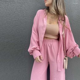 Women's Two Piece Pants INS Fashion Solid Casual Set Designer Clothes Women Luxury Top And Y2k Korean Style Vacation Suit