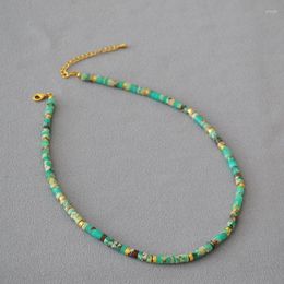 Choker Real Semi Gemstone Bead Necklace Beach Summer Style For Women