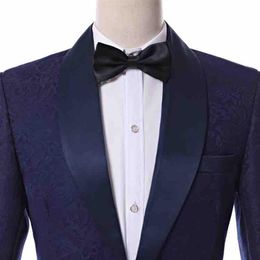 New Design One Button navy Blue Groom Tuxedos Groomsmen Mens Suits Wedding Prom Dinner Blazer Jacket Pants Vest Tie K21899319b