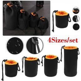 Storage Bags 4Sizes Set Camera Lens Pouch Bag Waterproof Soft Video Case Protector267p