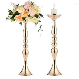 Candle Holders Golden Flower Stand Wedding Table Decorations Metal Candlestick For Birthday Party Decor