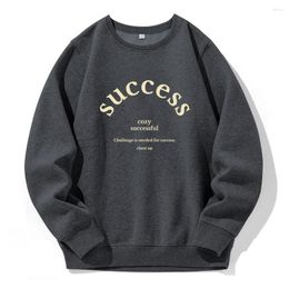 Men's Hoodies Challenge Is Needed For Success Cheer Up Men Hooded Loose Fleece Warm Casual Fashion Hoodie O-Neck All Match Sweatshirt