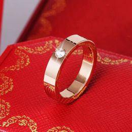 4mm 5mm 6mm titanium steel silver love ring men and women rose gold jewelry for lovers couple rings giftQ3