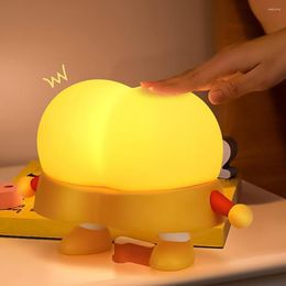 Night Lights Cartoon Lamp Creative Shape Dimmable Soft Lighting Flicker-Free Rechargeable LED Bedside Decoration