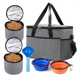 Dog Car Seat Covers Travel Bag For Supplies Collapsible Bowl Set & Food Accessories Overnight Or Weekend Away