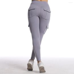 Women's Leggings Breathable Hip Pockets Sports Sanding Tight Digital Buttocks Sexy Female High Waist Stretch Fitness Pants