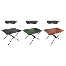 Camp Furniture Foldable Camping Table With Carry Bag Hole For Hanging Desk Picnic BBQ Backyard Hiking Garden