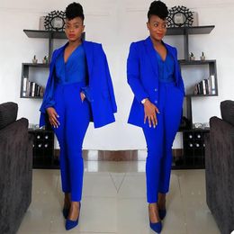 Spring Royal Blue Women Pants Suits For Wedding Mother of the Bride Suit Ladies Evening Party Tuxedos Formal Wear 2 Pcs317j