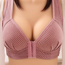 Women's Tanks Old Printed Side-receiving Corset In Thin Mould Cup With Front Button And Baby's Breast.