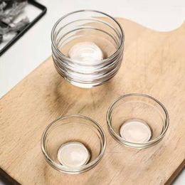 Bowls 4pcs Small Glass Mini Clear Cups Seasoning Dipping Bowl Prep Serving Dishes Round For Pudding Cup Jelly Salad