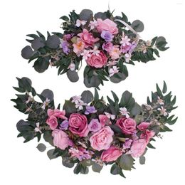 Decorative Flowers Wedding Arch Flower Backdrop Artificial Decor Garland For Garden Party