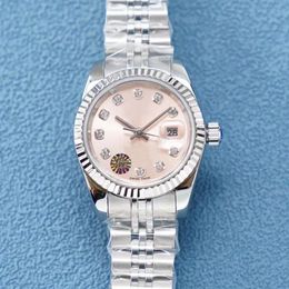Beautiful fashion sapphire mirror 31mm womens watches Ladies dress bracelet stainless steel watch date diamond ring automatic mech336M
