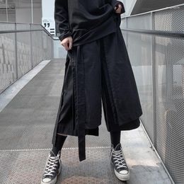 Ethnic Clothing Original Dark Wide-Leg Pants Overalls Japanese Men Casual Trousers Loose Fit Women Fashion Tide Spring Autumn 2023 FF3298
