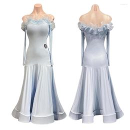 Stage Wear Ballroom Dance Competition Dress Customised 2023 Women Party Waltz Dancewear Clothes Standard Performance Practise Costume