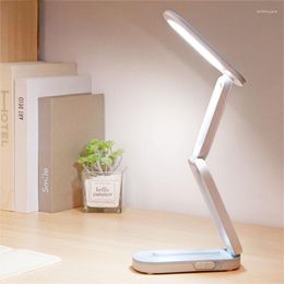 Table Lamps LED Portable Folding Reading Desk Lamp USB Energy Saving Rechargeable Plug Bedroom Bedside Student Dedicated