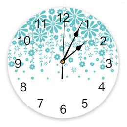 Wall Clocks Plant Flower Summer Clock Living Room Home Decor Large Round Mute Quartz Table Bedroom Decoration Watch