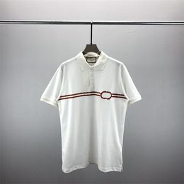 2 mens polos t shirt fashion embroidery short sleeves tops turndown collar tee casual polo shirts M-3XL#156