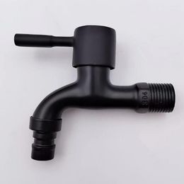 Bathroom Sink Faucets Black Colour Baking DN15 G1/2 Round Handle Cold Water Tap Fast On Faucet Washing Machine Bibcock