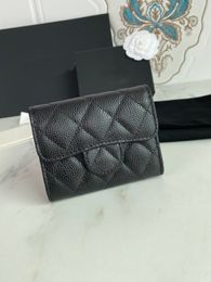 10A best quality caviar sheepskin womens wallets with coin pocket purses luxurys designers bags women shoulder bag crossbody bag card holder