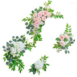 Decorative Flowers Artificial Wedding Arch Simulation Flower For Sheer Drapes Chair Arbour