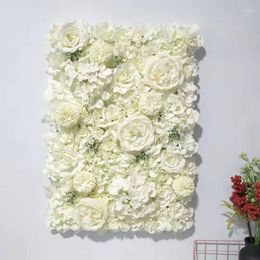 Decorative Flowers Simulation Rose Peony Hydrangea Silk Flower Artificial Wall Wedding Supplies El Background Decoration