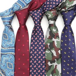 Bow Ties Jacquard Woven Neck Tie For Men Wedding Business Classic Fashion Polyester Slim Mens Necktie Camouflage