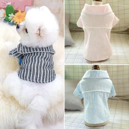 Dog Apparel Soft Cotton Pet Pajamas For Small Middle Dogs Chihuahua Yorkshires Stripe Pattern Winter Warm Home Clothing Puppy Pajam