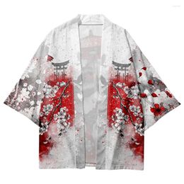 Ethnic Clothing Fashion Japanese Beauty Print Traditional Kimono Streetwear Casual Men Women Cardigan Cosplay Shirts Harajuku Samurai Haori