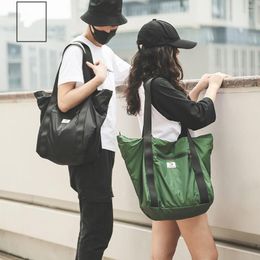 Duffel Bags Luxury Foldable Travel Tote Bag Waterproof Nylon Shopping Men Women Large Capacity Weekender Shoulder Black Handbag