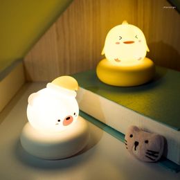 Night Lights Children's Light Cute Baby Lamp Nightlight For Kids Home Bedroom Bear Kid USB Cartoon Led Christmas Gift