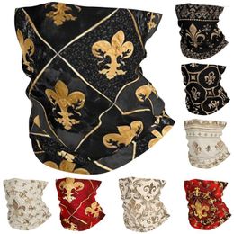 Scarves Florence Bandana Neck Gaiter Printed Fleur De Lis Lily Flower Symbol Flag Wrap Scarf Multifunctional Balaclava Cover Adult