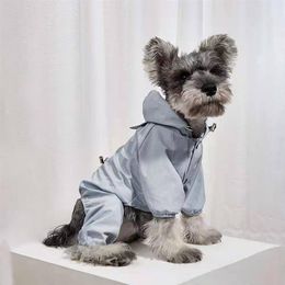 Dog Raincoat Clothes Mesh breathable Waterproof Rain Jumpsuit For Small Dog Outdoor Sweat-Absorbing Reflective Pet Clothing Coat279c